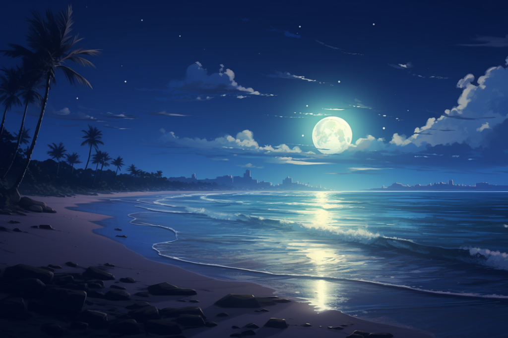 夜のビーチ