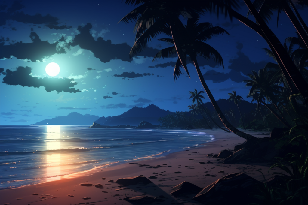 夜のビーチ