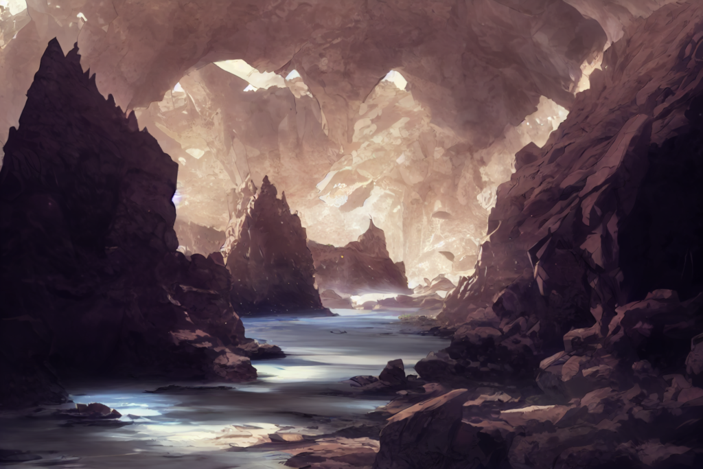 洞窟・地底の背景イラスト01,Illustration of cave&underground01