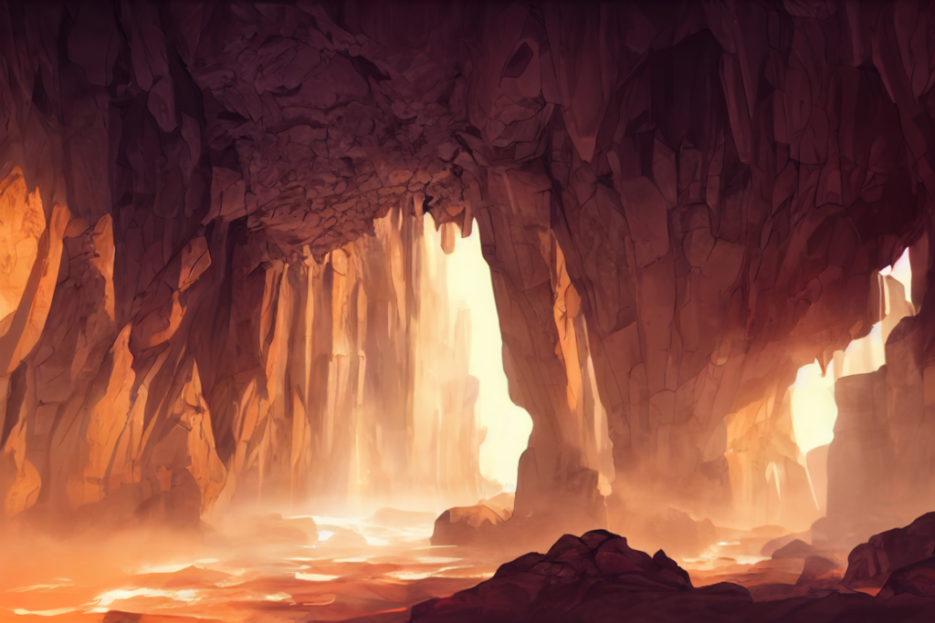 洞窟・地底の背景イラスト02,Illustration of cave&underground02