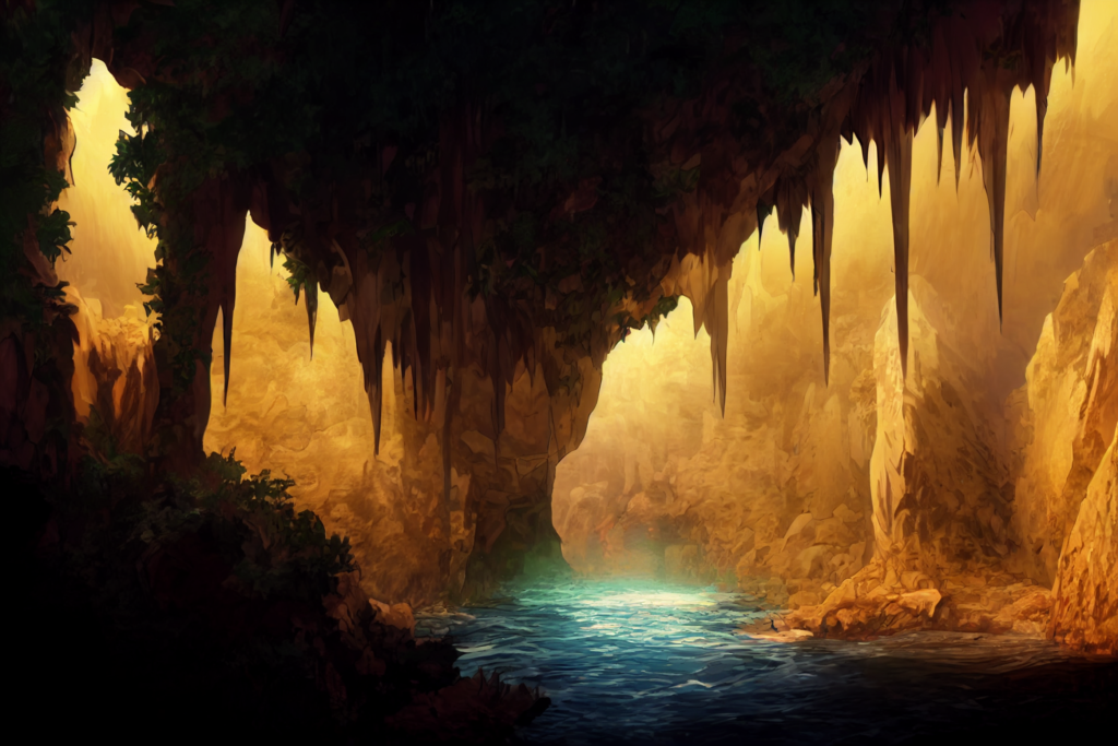 洞窟・地底の背景イラスト03,Illustration of cave&underground03
