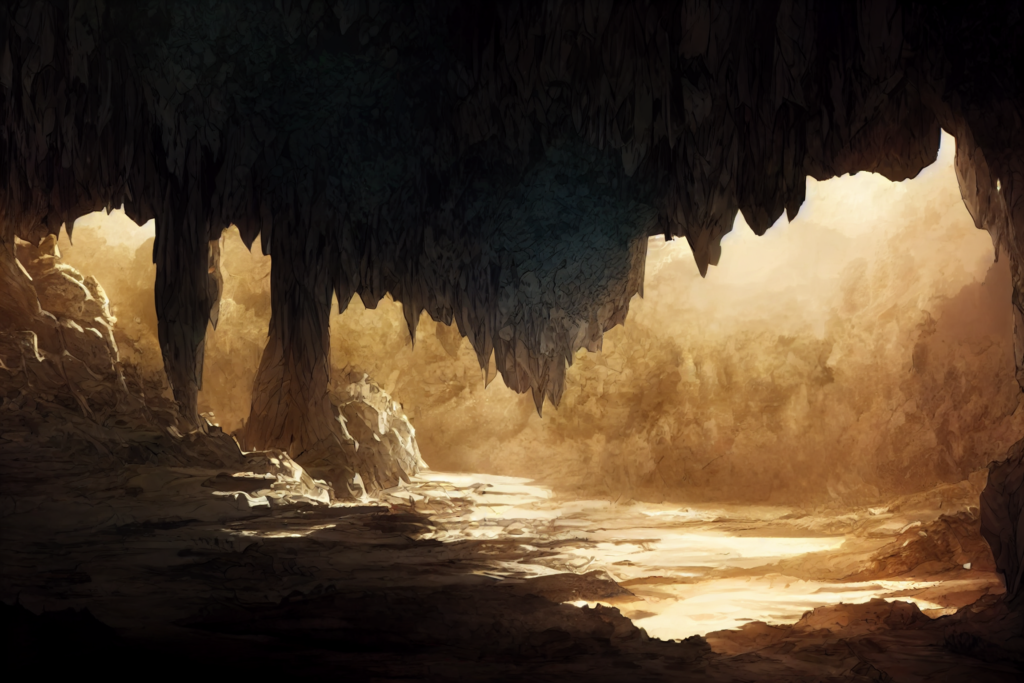 洞窟・地底の背景イラスト05,Illustration of cave&underground05