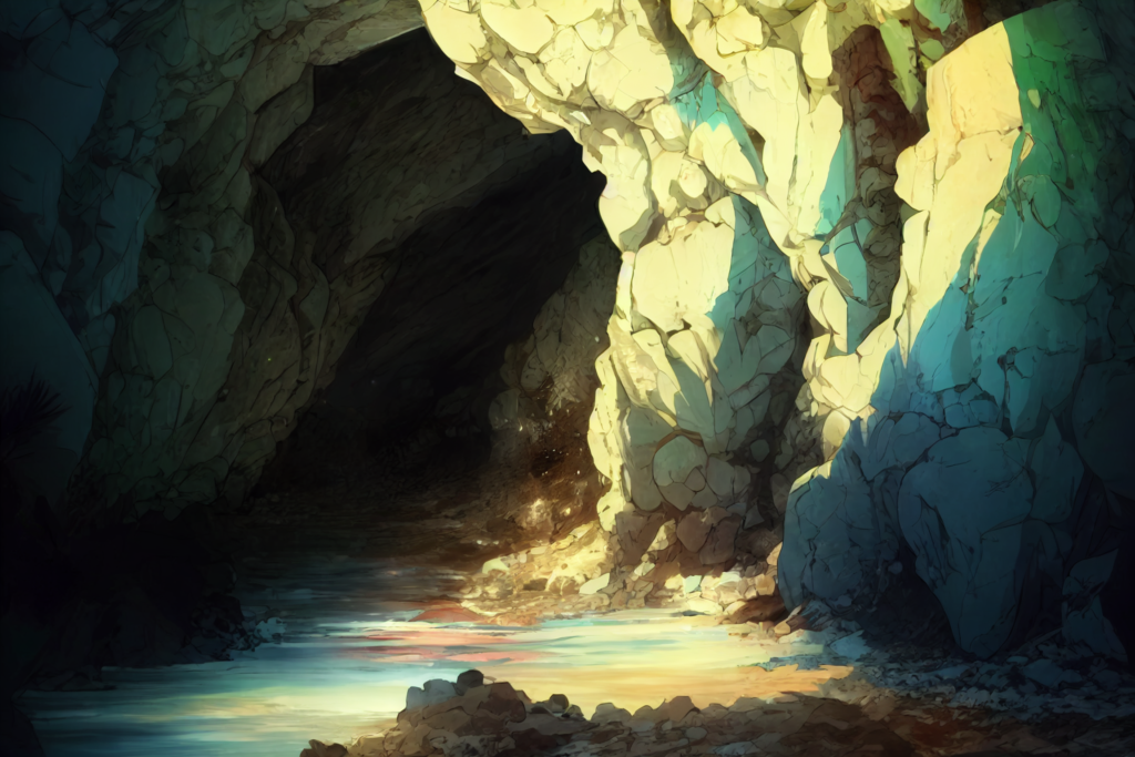 洞窟・地底の背景イラスト07,Illustration of cave&underground07
