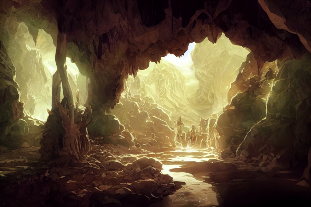 洞窟・地底の背景イラスト08,Illustration of cave&underground08