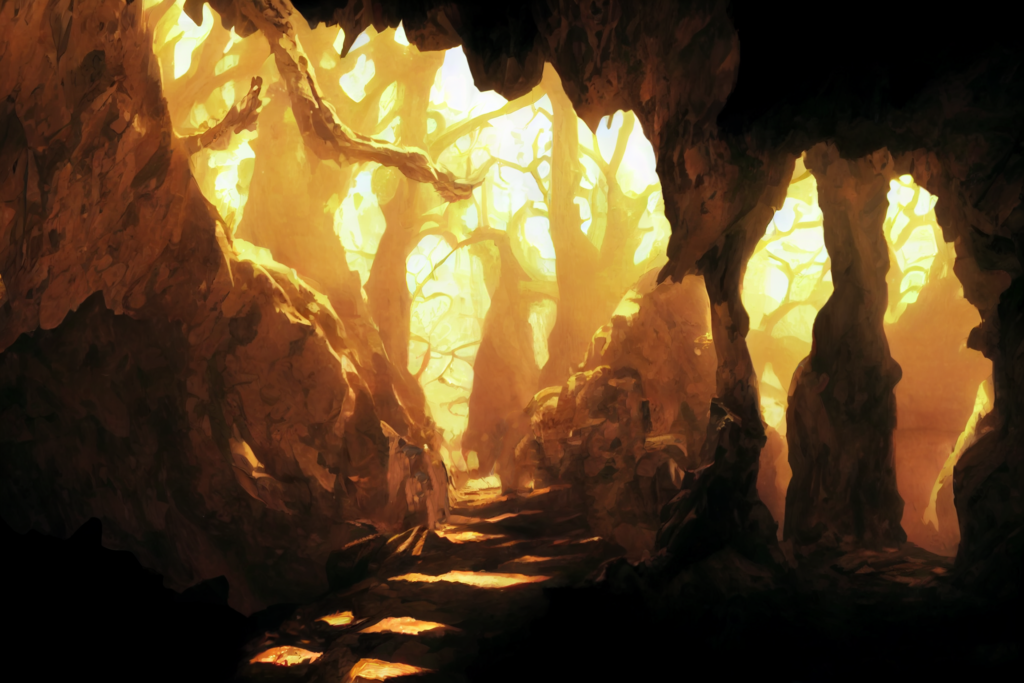 洞窟・地底の背景イラスト09,Illustration of cave&underground09