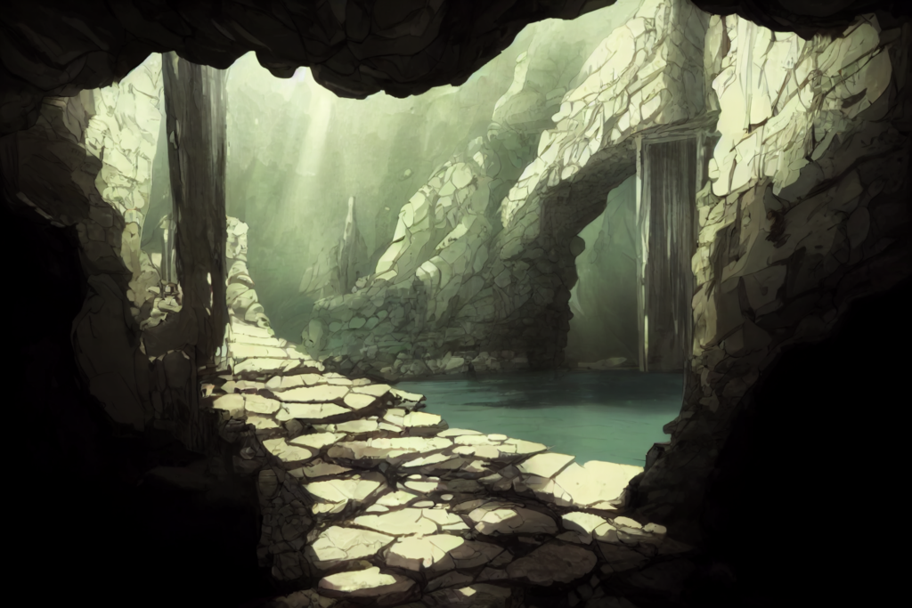 洞窟・地底の背景イラスト10,Illustration of cave&underground10