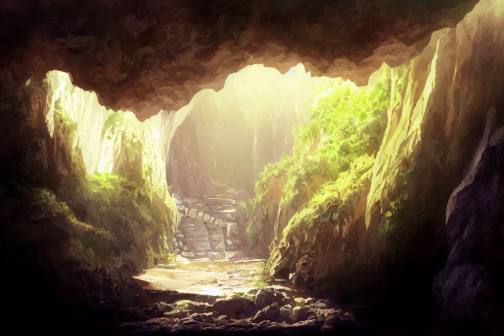 洞窟・地底の背景イラスト11,Illustration of cave&underground11