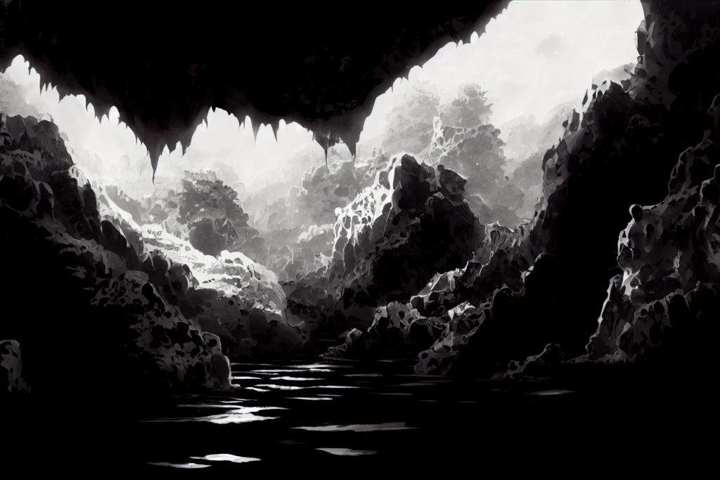 洞窟・地底の背景イラスト13,Illustration of cave&underground13