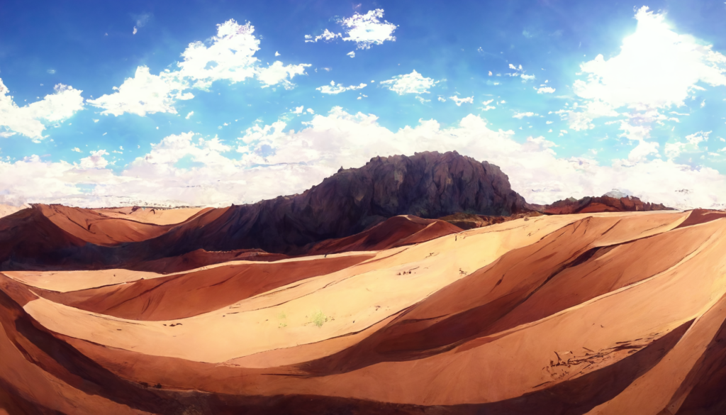 昼の砂漠の背景イラスト04,Illustration of Daytime Desert04