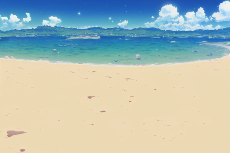 【フリー素材】海辺・海の背景イラスト
