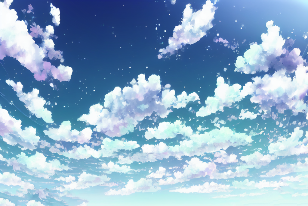 昼の空01,Illustration of Daytime Sky01, anime style, visual novel style