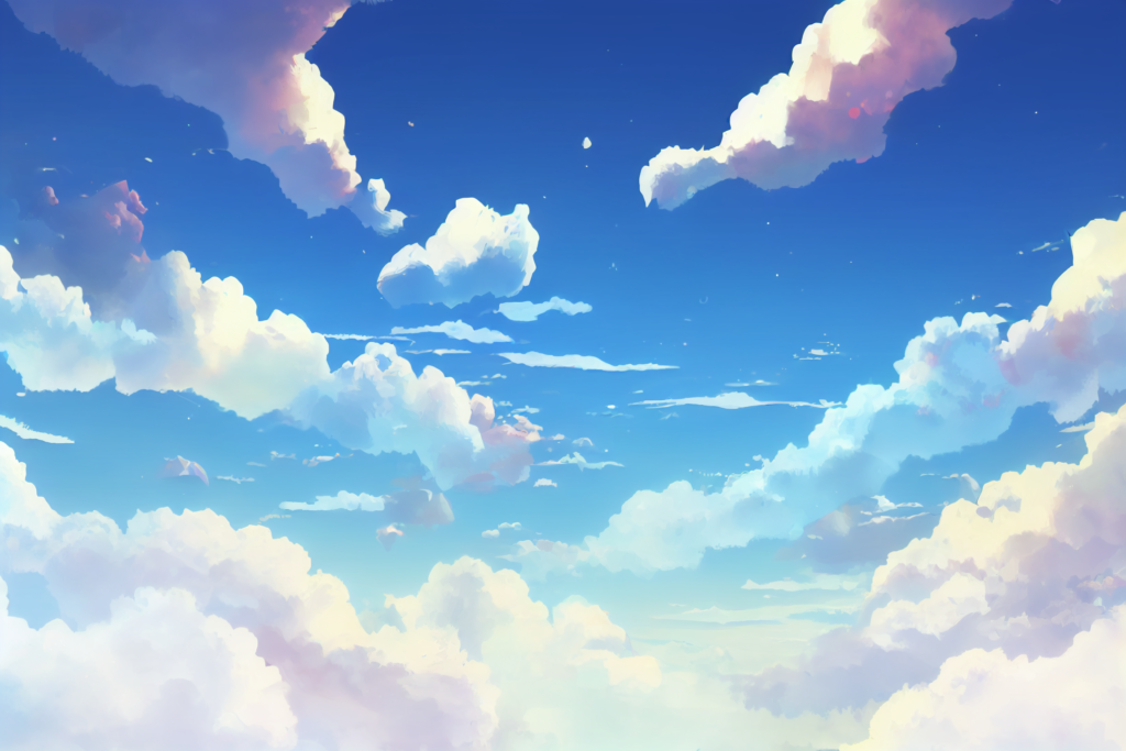 昼の空02,Illustration of Daytime Sky02, anime style, visual novel style