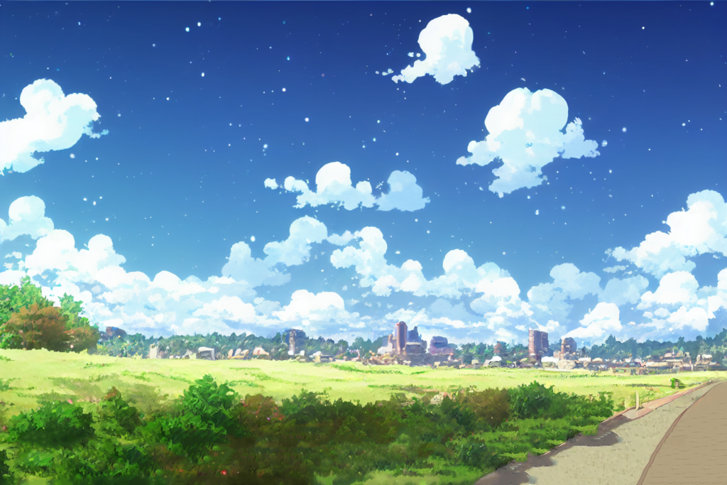 昼の空04,Illustration of Daytime Sky04, anime style, visual novel style