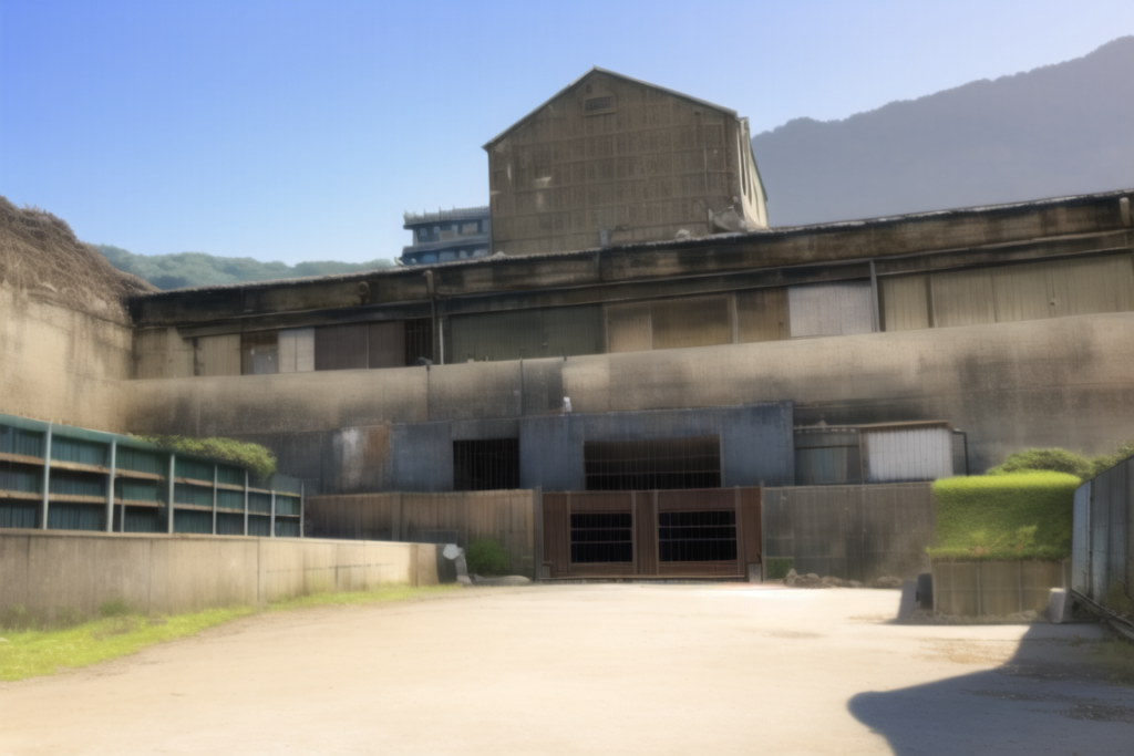 軍艦島の建物の背景イラスト13,Background Illustration of Gunkanjima's Buildings13,"战舰岛的建筑"的背景图13,군함도 건물 배경 그림13