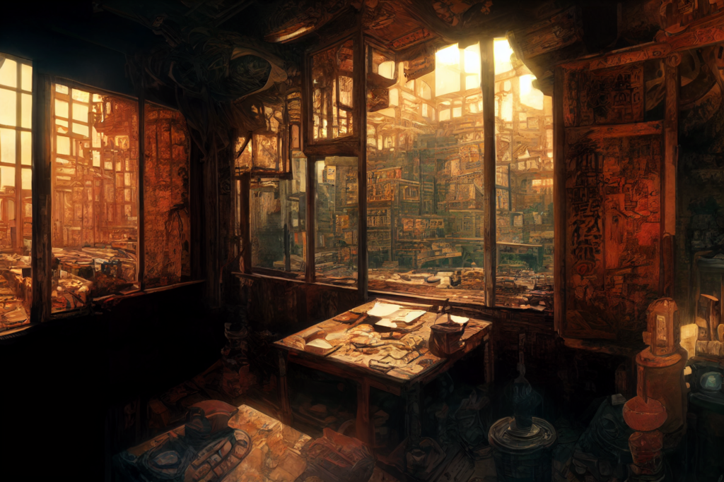 九龍城砦の部屋の背景イラスト08,Background Illustration of Kowloon Walled City's Room08