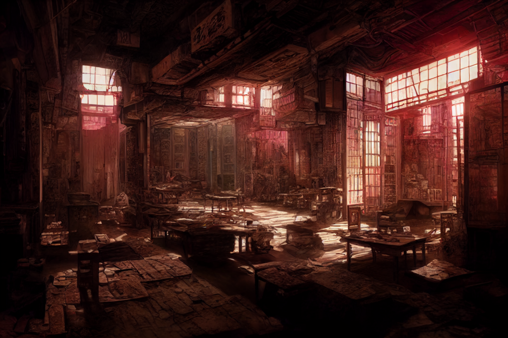九龍城砦の部屋の背景イラスト09,Background Illustration of Kowloon Walled City's Room09