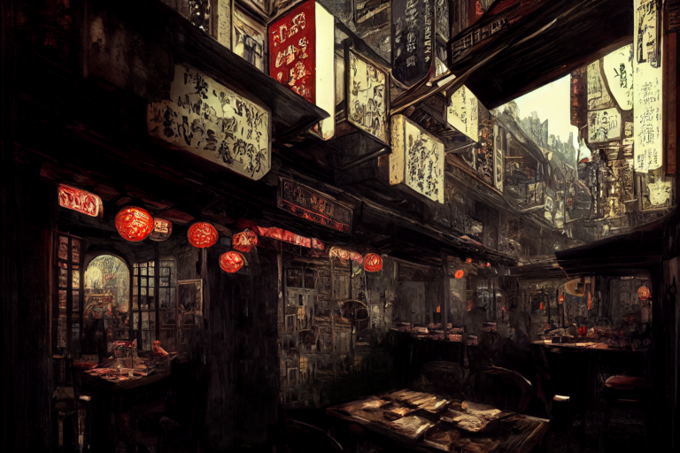 【フリー素材】露店の背景イラスト