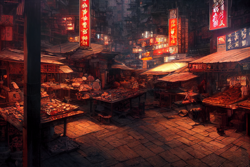 露店の背景イラスト09,Background Illustration of Street stalls09