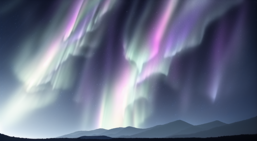 オーロラの背景イラスト03,Background Illustration of Aurora03,极光的背景图03,오로라 배경 그림03