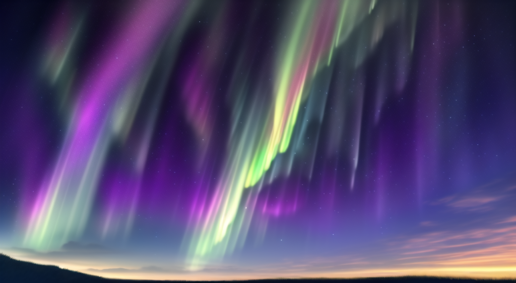 オーロラの背景イラスト04,Background Illustration of Aurora04,极光的背景图04,오로라 배경 그림04