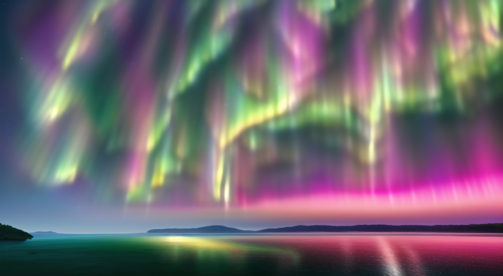 オーロラの背景イラスト05,Background Illustration of Aurora05,极光的背景图05,오로라 배경 그림05