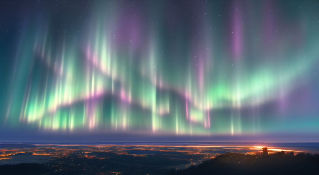 オーロラの背景イラスト08,Background Illustration of Aurora08,极光的背景图08,오로라 배경 그림08