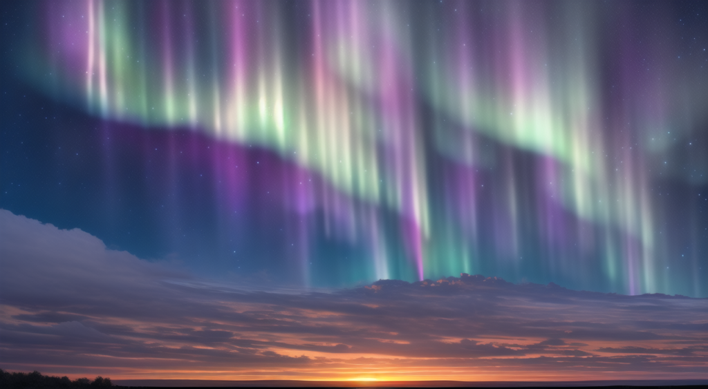 オーロラの背景イラスト10,Background Illustration of Aurora10,极光的背景图10,오로라 배경 그림10