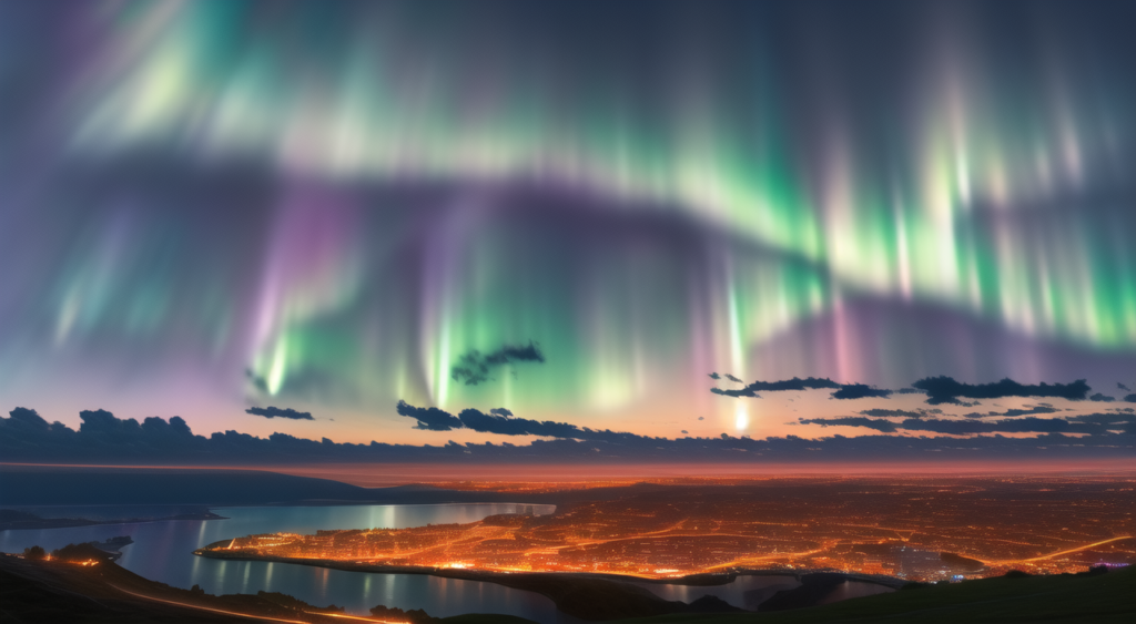 オーロラの背景イラスト11,Background Illustration of Aurora11,极光的背景图11,오로라 배경 그림11
