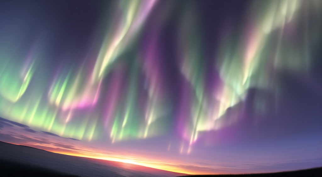 オーロラの背景イラスト18,Background Illustration of Aurora18,极光的背景图18,오로라 배경 그림18