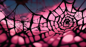 ハロウィン（蜘蛛の巣）の背景イラスト01,Background Illustration of Halloween (spider web)01,万圣节（蜘蛛网）的背景图01,할로윈 (스파이더 웹) 배경 그림01