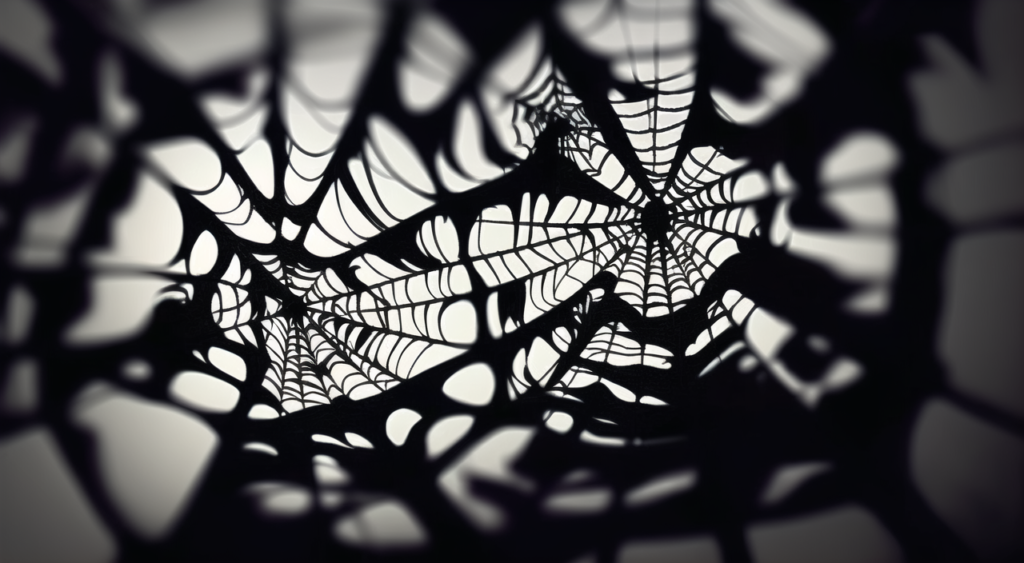ハロウィン（蜘蛛の巣）の背景イラスト05,Background Illustration of Halloween (spider web)05,万圣节（蜘蛛网）的背景图05,할로윈 (스파이더 웹) 배경 그림05