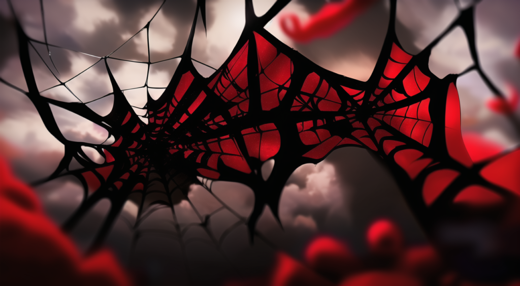 ハロウィン（蜘蛛の巣）の背景イラスト10,Background Illustration of Halloween (spider web)10,万圣节（蜘蛛网）的背景图10,할로윈 (스파이더 웹) 배경 그림10