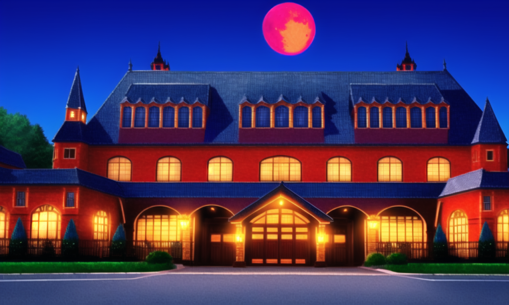 赤い月の世界-館の背景イラスト03,Background Illustration of Red Moon World Mansion03,"红月亮世界馆"的背景说明03