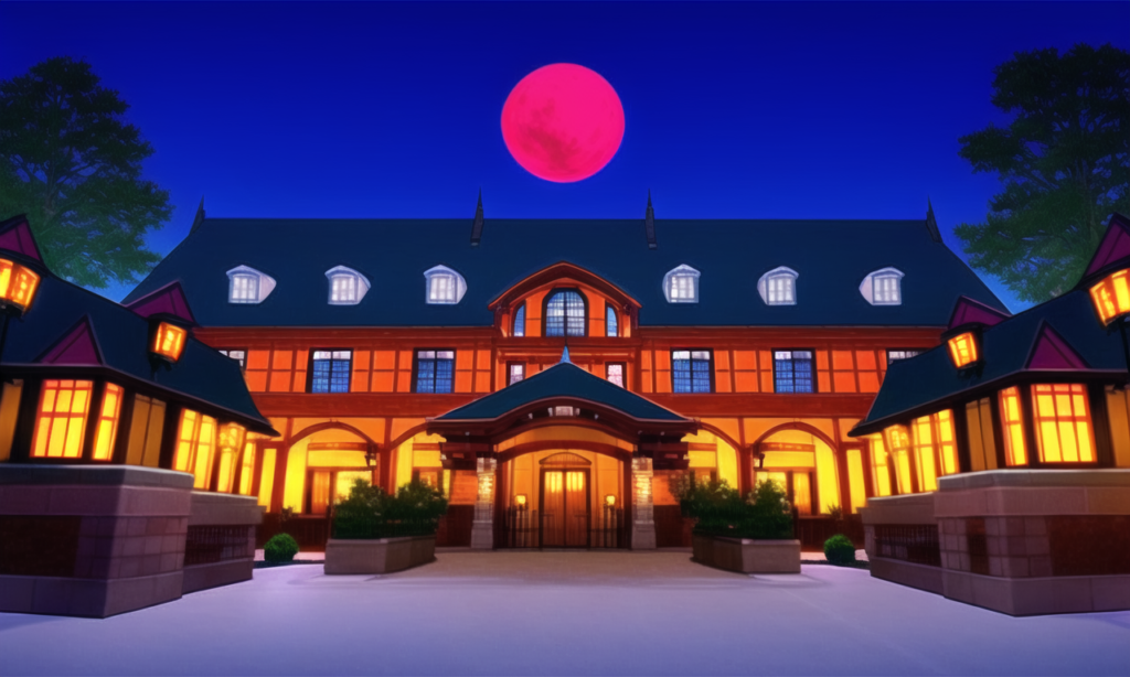赤い月の世界-館の背景イラスト04,Background Illustration of Red Moon World Mansion04,"红月亮世界馆"的背景说明04