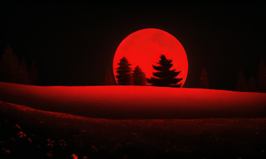 赤い月の世界-風景の背景イラスト06,Background Illustration of Red Moon World Scenery06,"红月亮世界风景"的背景说明06,空,Sky,天空,夜空,night sky,夜空,森,Woods,树木,森林,forest,森林
