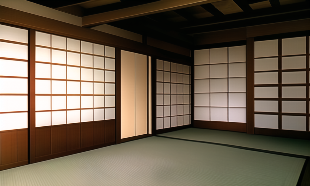 武家屋敷の内装の背景イラスト10,Background Illustration of interior of Samurai Residence10,"武士住宅的内饰"的背景图10,무가 저택의 인테리어 배경 그림10