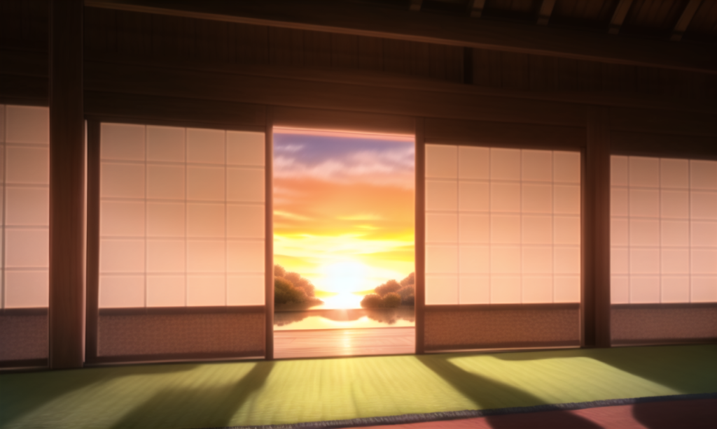 武家屋敷の内装の背景イラスト11,Background Illustration of interior of Samurai Residence11,"武士住宅的内饰"的背景图11,무가 저택의 인테리어 배경 그림11