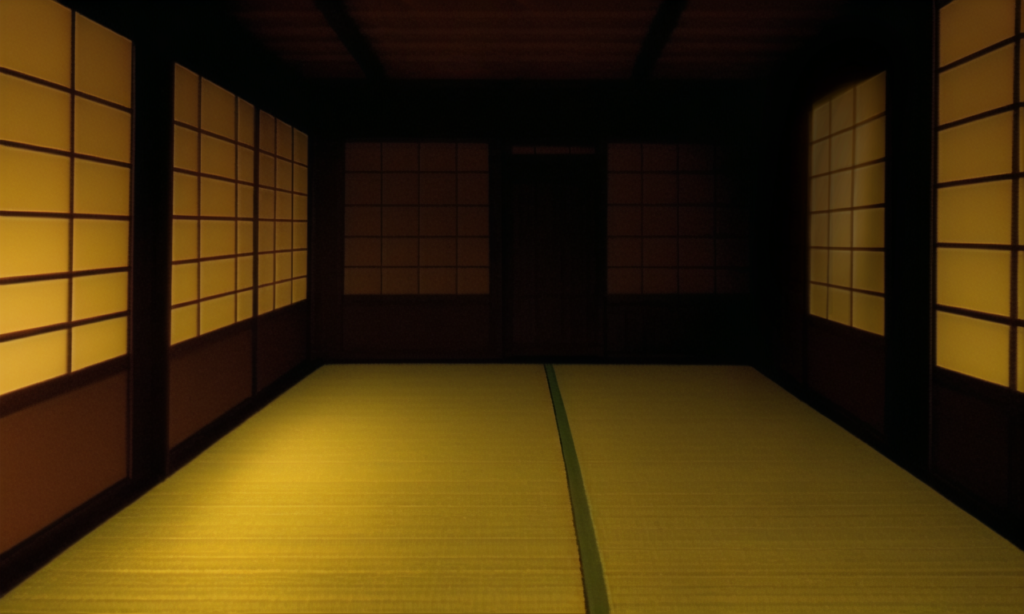 武家屋敷の内装の背景イラスト16,Background Illustration of interior of Samurai Residence16,"武士住宅的内饰"的背景图16,무가 저택의 인테리어 배경 그림16