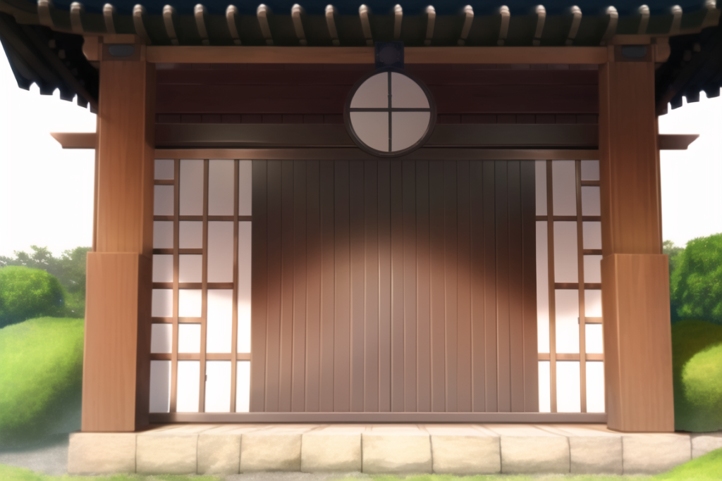 武家屋敷の外観イラスト10,Background Illustration of Exterior of Samurai Residence10,"武士住宅的外景"的背景图10,무가 저택의 외관 배경 그림10