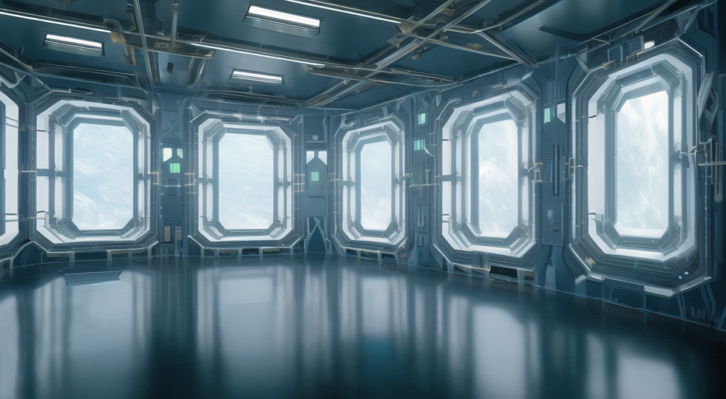 宇宙船内部の背景イラスト01,Background Illustration of Inside the spaceship01,在太空飞船内的背景图01,우주선 내부 배경 그림01