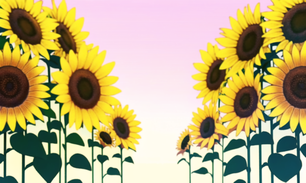 ひまわりの背景イラスト01,Background Illustration of Sunflours01,"向日葵"的背景图01,해바라기 배경 그림01
