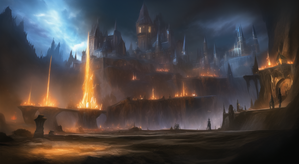 深淵城05,Background Illustration of Castle in the abyss05,深渊中的城堡的背景图05,심연의 성 배경 그림05