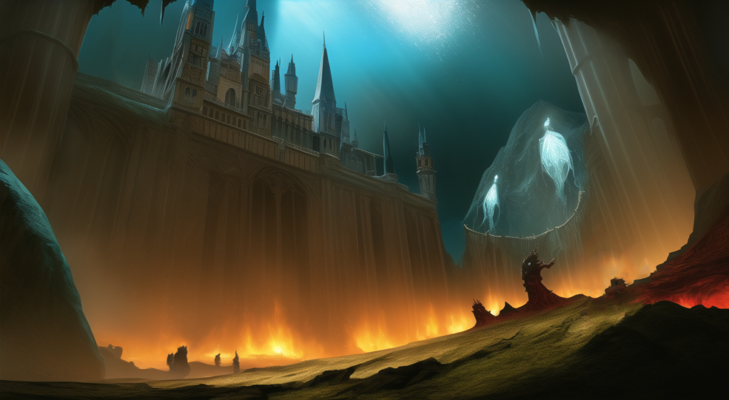 深淵城06,Background Illustration of Castle in the abyss06,深渊中的城堡的背景图06,심연의 성 배경 그림06