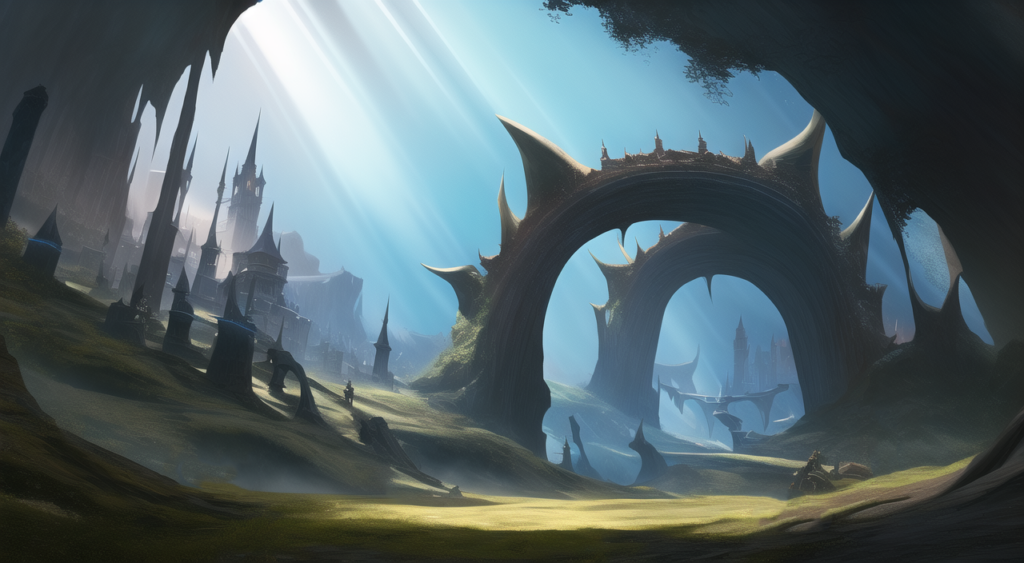 深淵城16,Background Illustration of Castle in the abyss16,深渊中的城堡的背景图16,심연의 성 배경 그림16