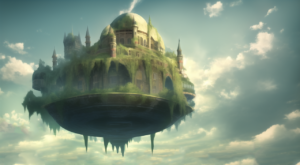 天空の城の背景イラスト02,Background Illustration of Castle in the sky02,天空之城的背景图02,하늘의 성 배경 그림02