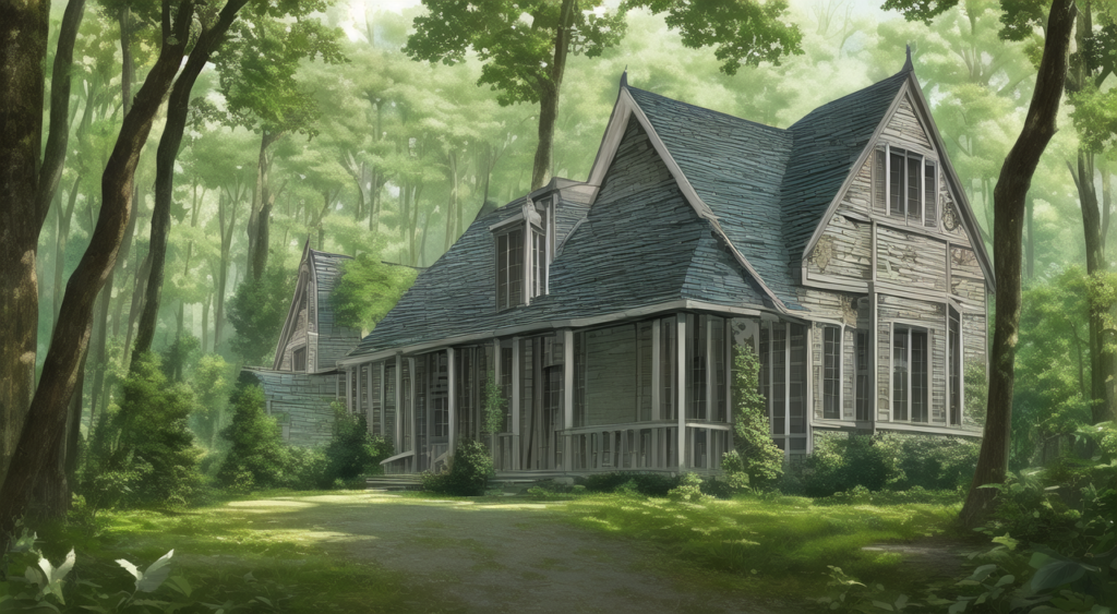 魔女の家（外観）11,Background Illustration of Witch's house (exterior)11,女巫的房子（外部）的背景图11,마녀의 집 (외부) 배경 그림11