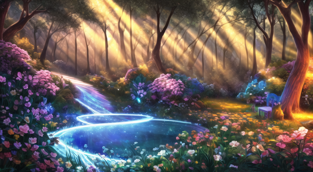 魔法の森の背景イラスト06,Background Illustration of Magical forest06,魔法森林的背景图06,마법의 숲 배경 그림06