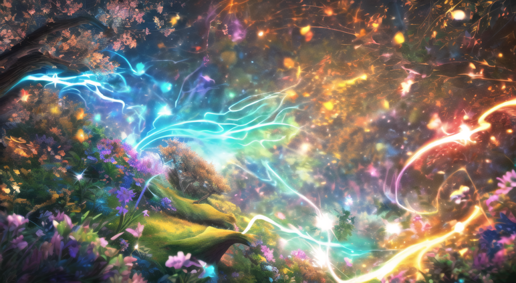魔法の森の背景イラスト16,Background Illustration of Magical forest16,魔法森林的背景图16,마법의 숲 배경 그림16