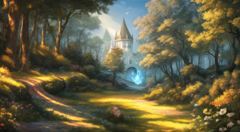 魔法の森の家の背景イラスト06,Background Illustration of Magical Forest House06,神奇的森林房屋的背景图06,마법의 산림 집 배경 그림06