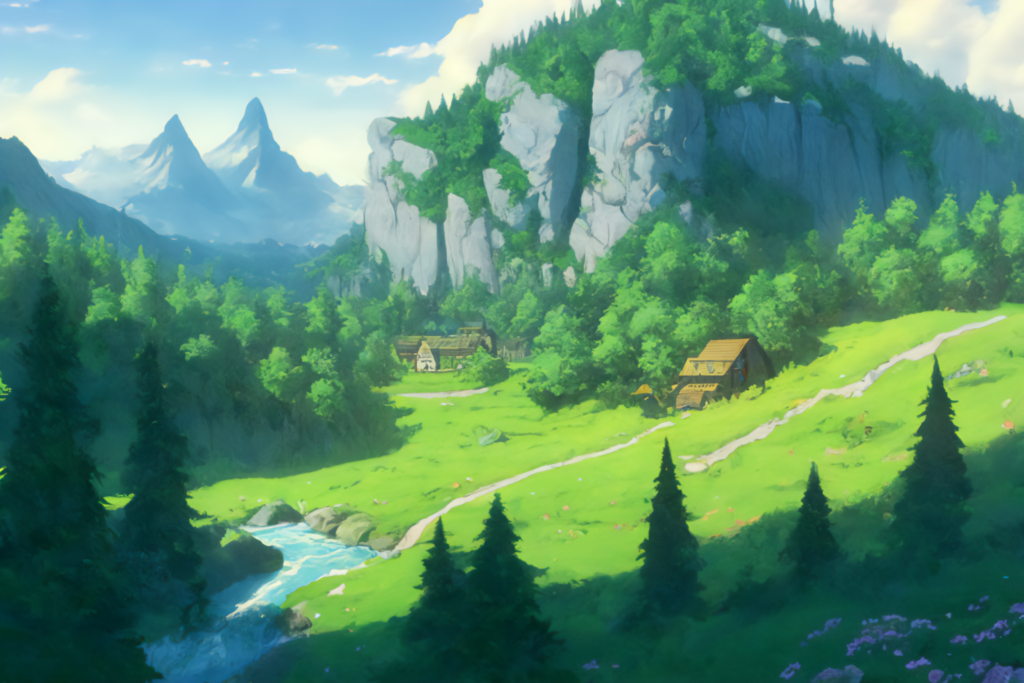 エルフの国の風景の背景イラスト05,Background Illustration of Elves landscape05,精灵景观的背景图05,엘프 풍경 배경 그림05